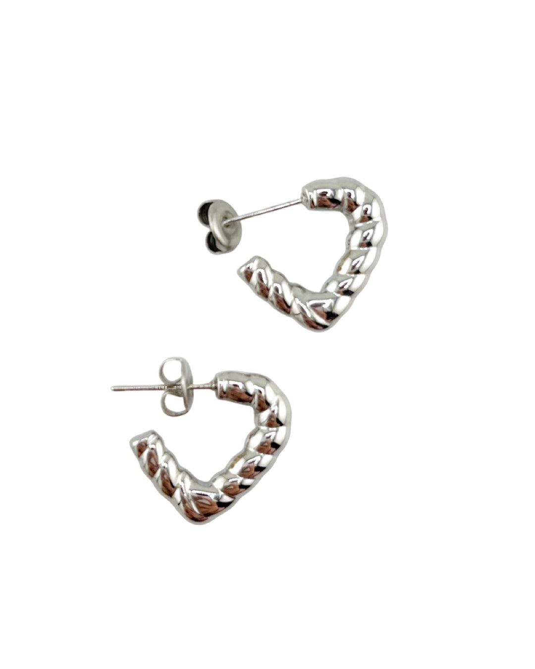 Omaggio Orecchini cuore croissant