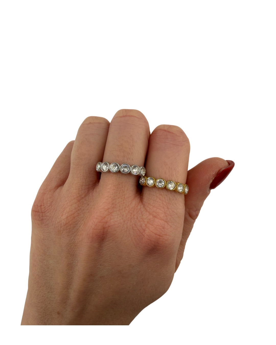 Anello Veretta 6 zirconi