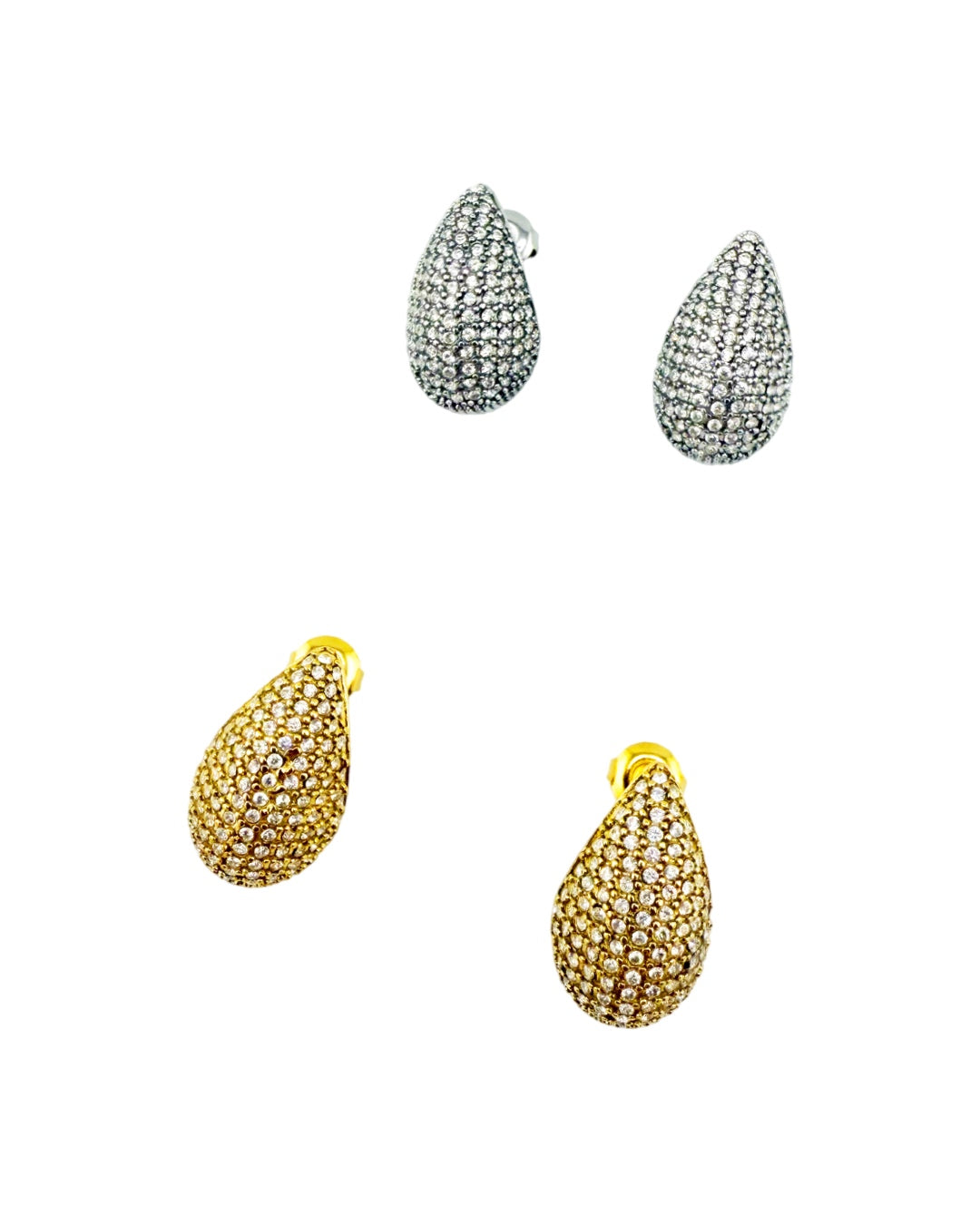 Orecchini goccia pavé