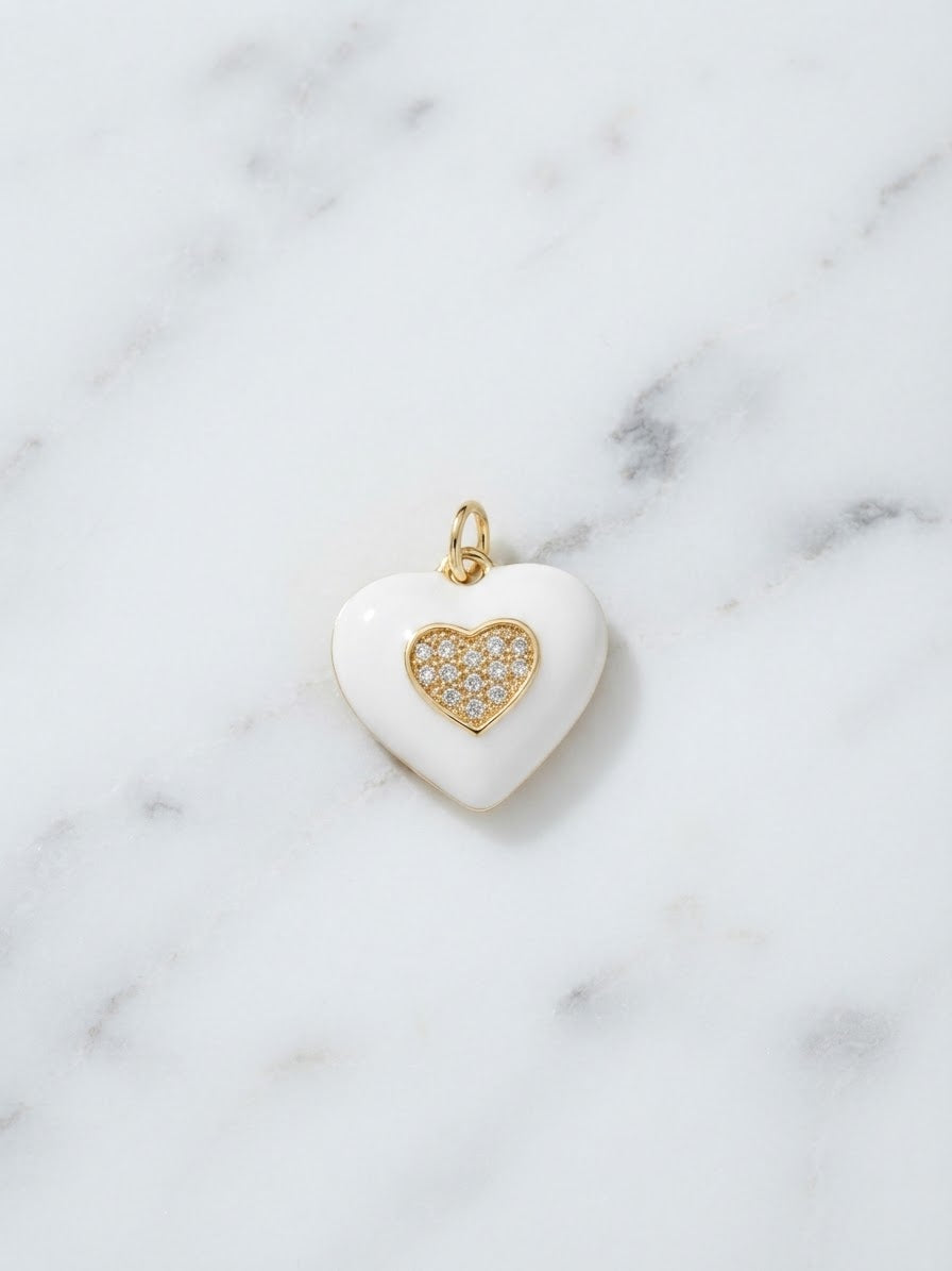 Ciondolo Cuore Smaltato