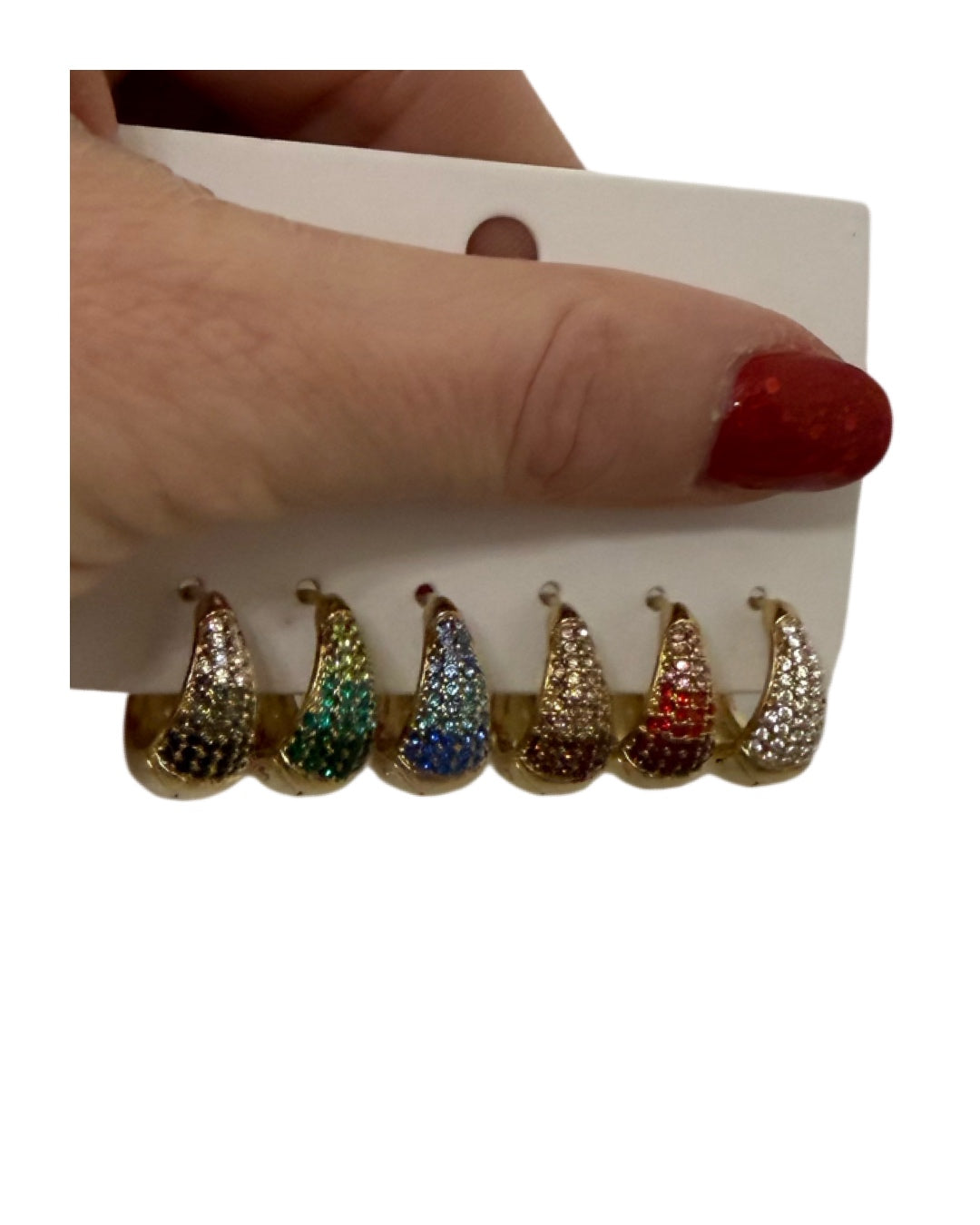 Coppia Orecchini Artemide glitter colorato