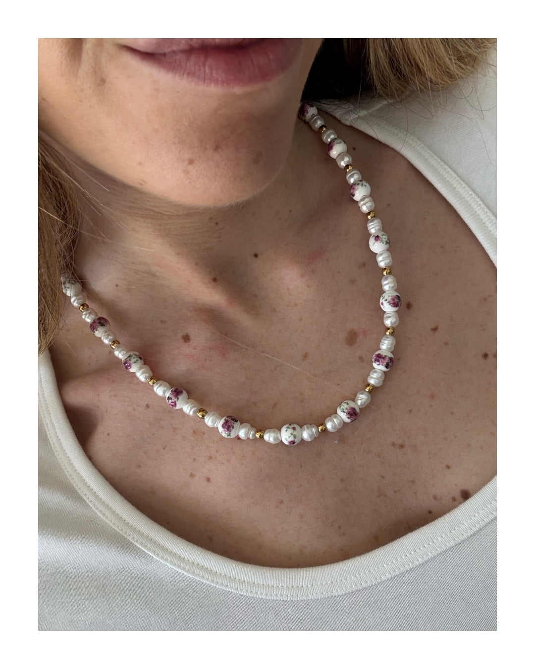Collana Camelia Handmade