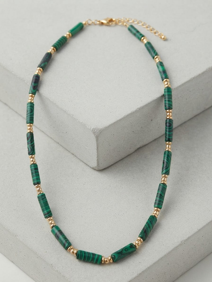 Collana girocollo pietra tubicini