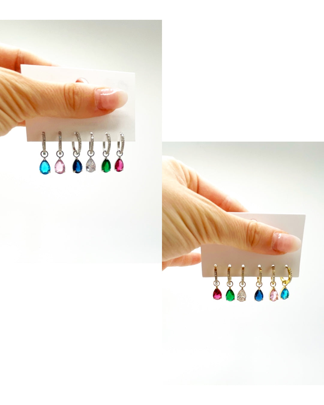 Set orecchini Goccia colorati