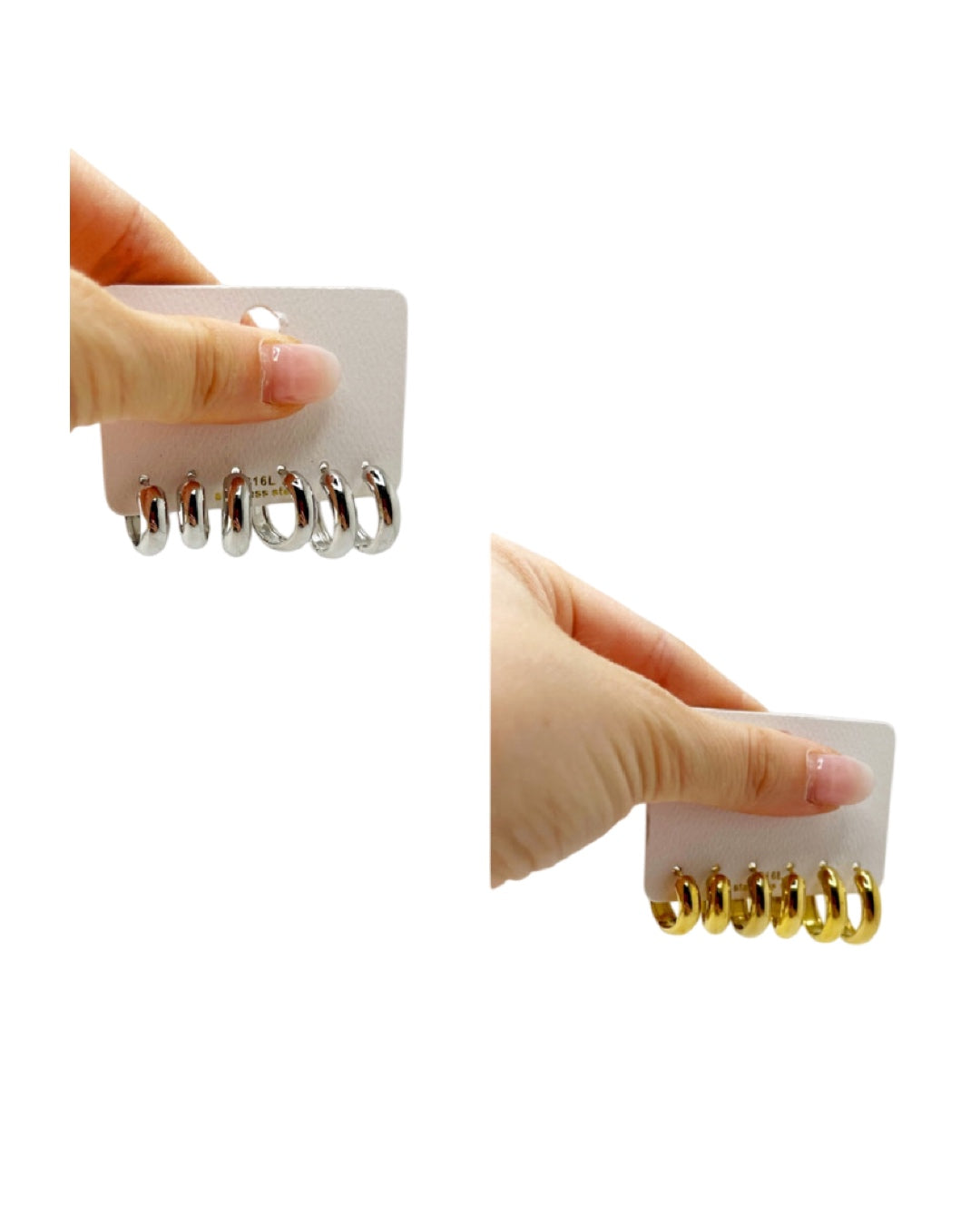 Omaggio coppia orecchini cerchi bold.