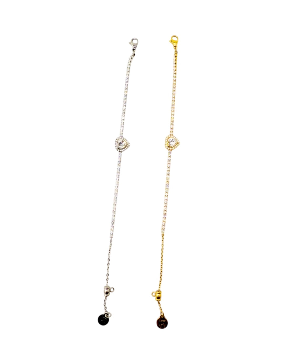 Bracciale Tennis Cuore Regolabile