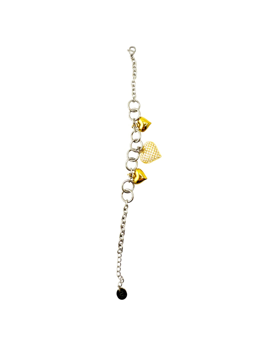 Bracciale Sonaglio Cuore Pavè incastro