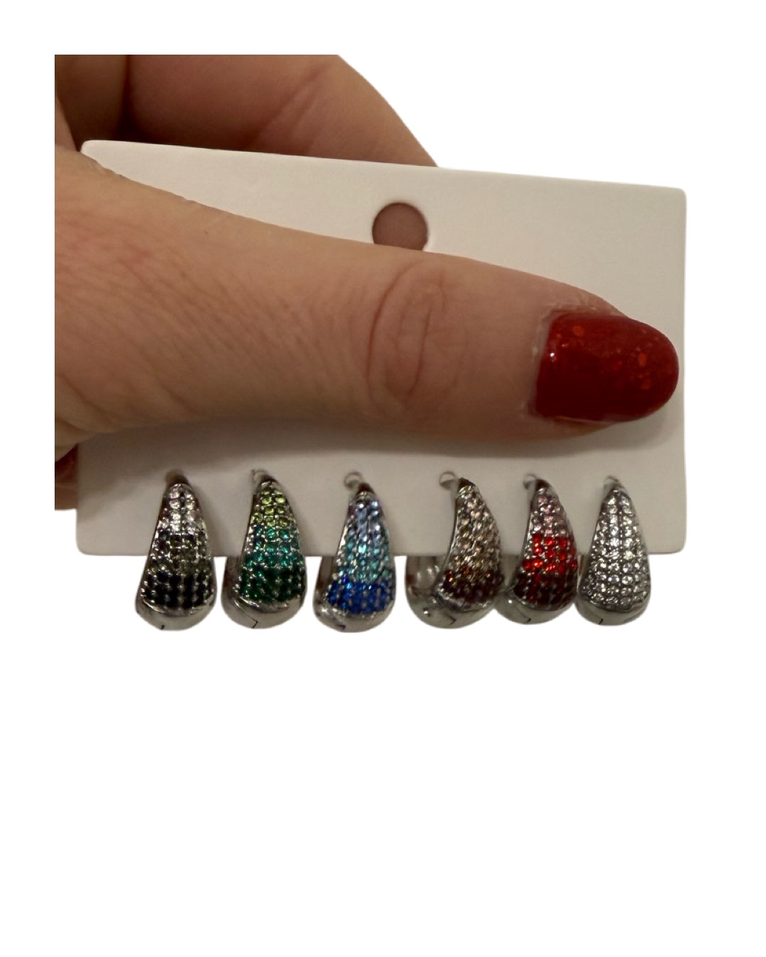 Coppia Orecchini Artemide glitter colorato