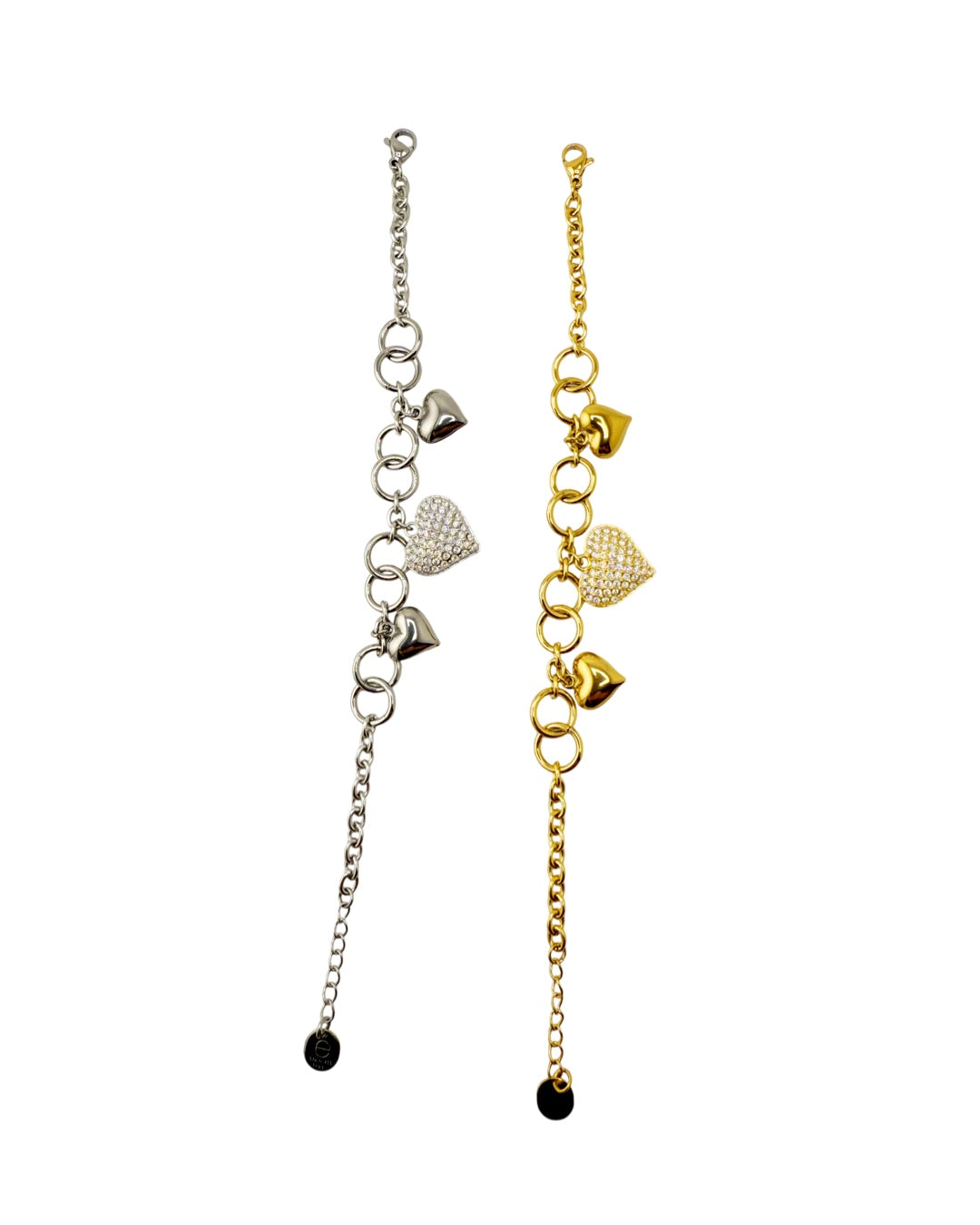 Bracciale Sonaglio Cuore Pavè incastro