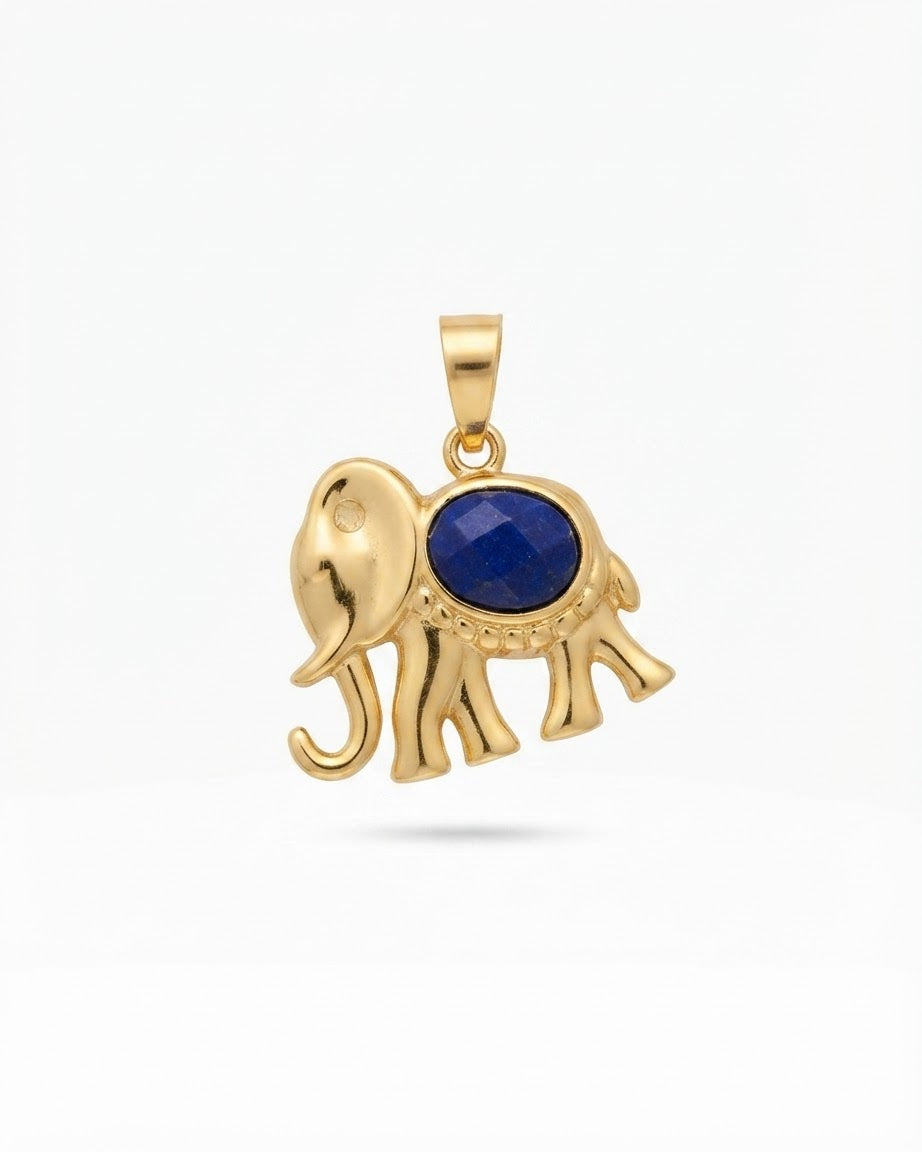Ciondolo elefante con pietra naturale